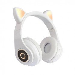 Bluetooth Wireless Cute Cat LED Foldable Headphone Headset with Built in Mic for Adults Children Work Home School for Universal Cell Phones, Laptop, Tablet, and More (White) Bluetooth Wireless Cute Cat LED Foldable Headphone Headset with Built in Mic for Adults Children Work Home School for Universal Cell Phones, Laptop, Tablet, and More (White)